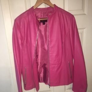 Torrid pink Leather jacket.  Excellent condition